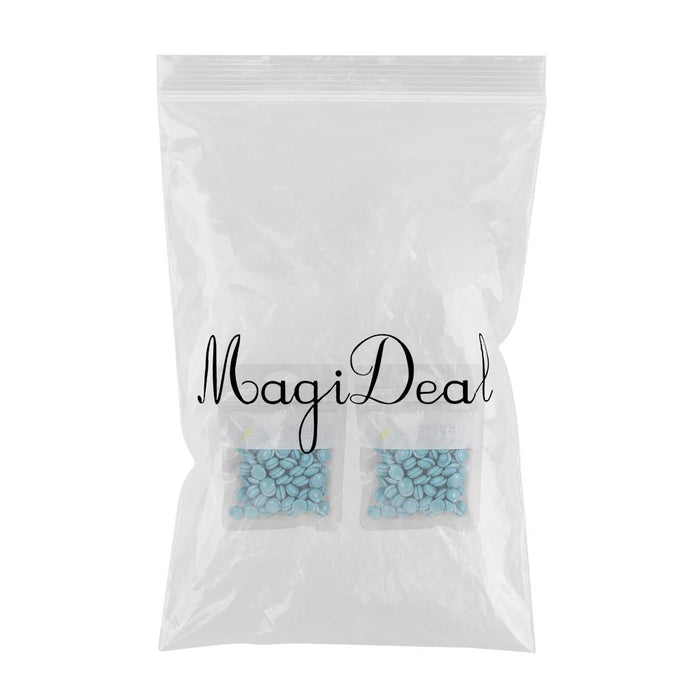 Crofta 2 Pcs Depilatory Hard Wax Beads for Bikini Painless Hair Removal Blue