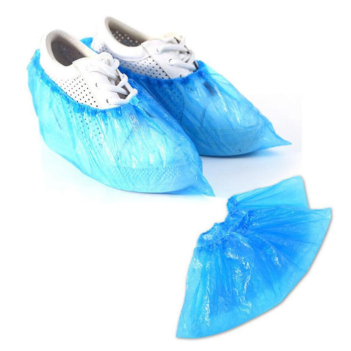 Crofta 100 Pcs/Set Disposable Plastic Shoe Boot Covers Carpet Protector Waterproof