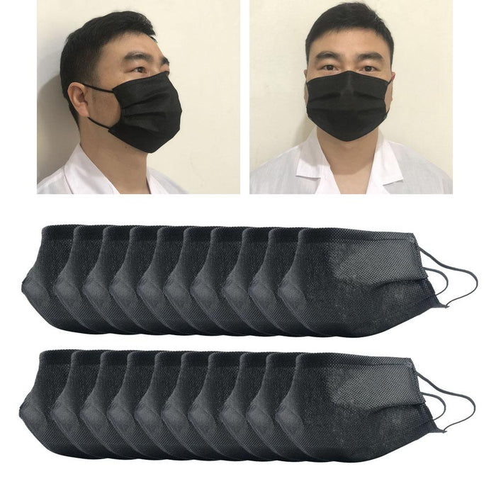 Crofta 20x Washable Reusable Mouth Face Mask Cover Anti-Dust Haze Prodution Black