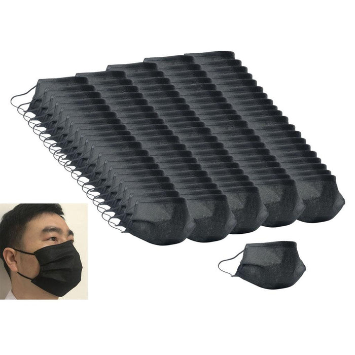 Crofta 100 Washable Reusable Mouth Face Mask Cover Anti-Dust Haze Prodution Black