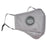 Crofta Reusable Respirator Mouth Face Mask Cover w/ Valve Anti Dust Haze Gray