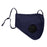 Crofta Reusable Respirator Mouth Face Mask Cover w/ Valve Anti Dust Haze Dark Blue