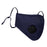 Crofta Reusable Respirator Mouth Face Mask Cover w/ Valve Anti Dust Haze Dark Blue