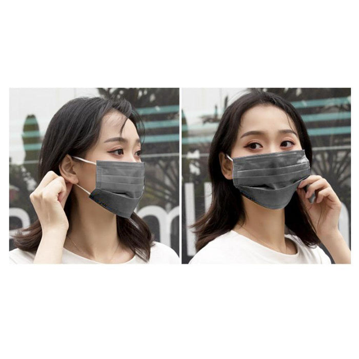 Crofta 10pcs Disposable Face Mask 3 Layers  5PCS Blue + 5PCS Gray