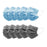 Crofta 10pcs Disposable Face Mask 3 Layers  5PCS Blue + 5PCS Gray