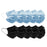 Crofta 10pcs Disposable Face Mask 3 Layers  5PCS Blue +5PCS Black