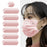 Crofta 50 Pieces Adults Disposable Anti-Haze Face Mouth Mask Dustproof Pink