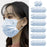 Crofta 50 Pieces Adults Disposable Anti-Haze Face Mouth Mask Dustproof Light Blue