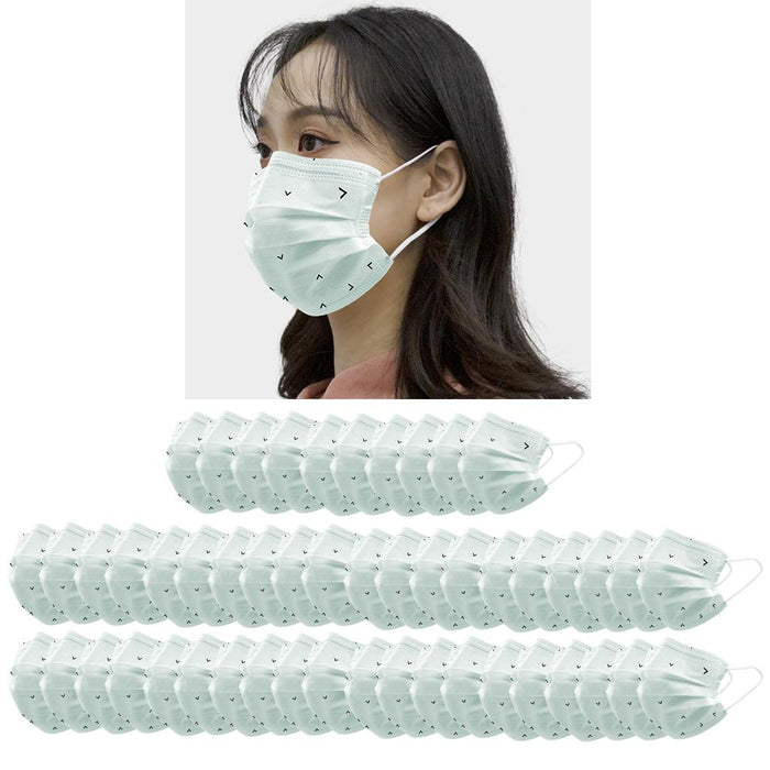 Crofta 50 Pieces Adults Disposable Anti-Haze Face Mouth Mask Dustproof Dark Blue