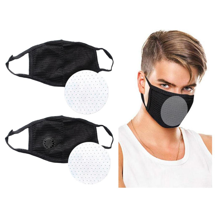 Crofta Antidust Adult Mouth Cover for Outdoor Activities Mask with Valve+Insert Pad