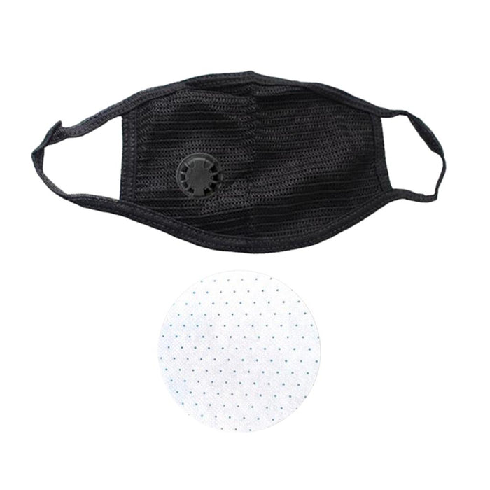 Crofta Antidust Adult Mouth Cover for Outdoor Activities Mask with Valve+Insert Pad