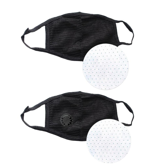 Crofta Antidust Adult Mouth Cover for Outdoor Activities Mask with Valve+Insert Pad