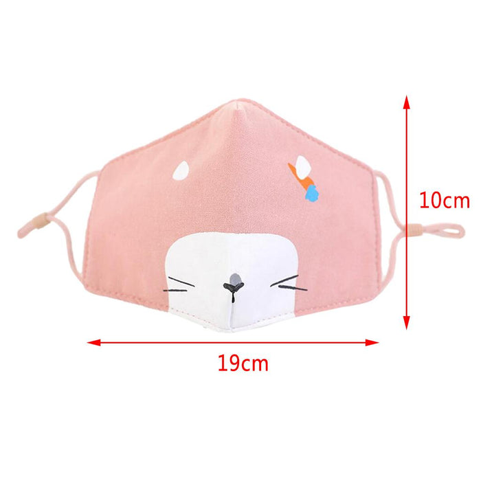 Crofta Kid Winter Thickened Face Mask Anti-Dust Mouth Mask Washable Pink