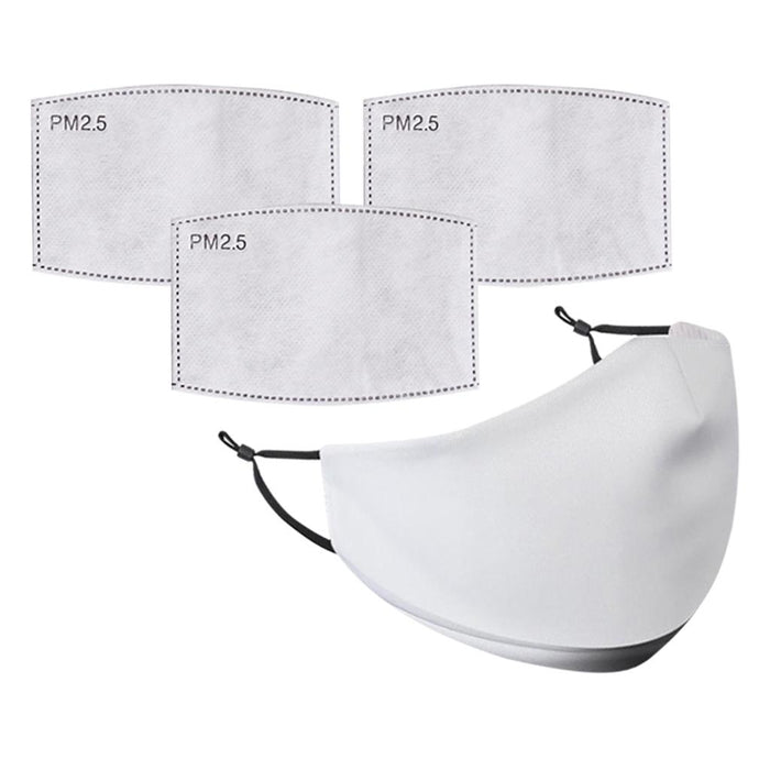 Crofta Unisex Adults Reusable Mask Anti-dust PM 2.5 Haze Filter Cover White