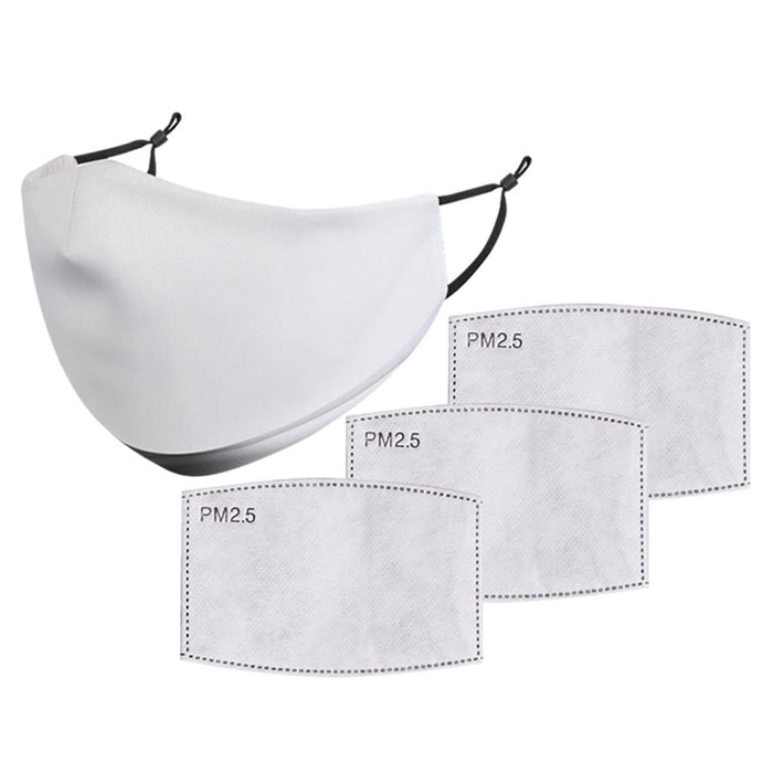 Crofta Unisex Adults Reusable Mask Anti-dust PM 2.5 Haze Filter Cover White