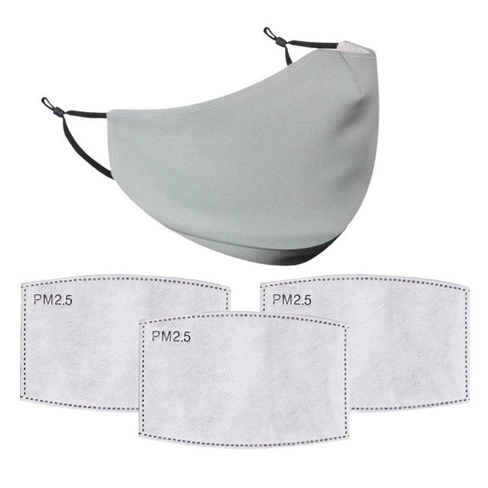 Crofta Unisex Adults Reusable Mask Anti-dust PM 2.5 Haze Filter Cover Gray