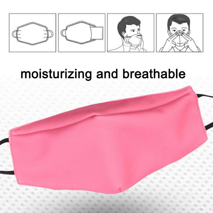 Crofta Unisex Adults Reusable Mask Anti-dust PM 2.5 Haze Filter Cover Pink