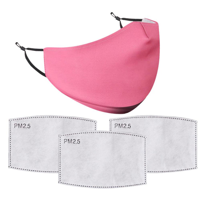 Crofta Unisex Adults Reusable Mask Anti-dust PM 2.5 Haze Filter Cover Pink