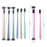 Crofta 10x Portable Wheat Straw Handle Bamboo Charcoal Toothbrushes with Box Blue