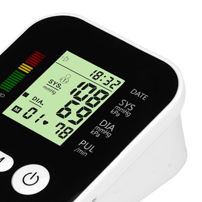 Crofta Wrist Blood Pressure Monitor Electronic Sphygmomanometer Digital Black