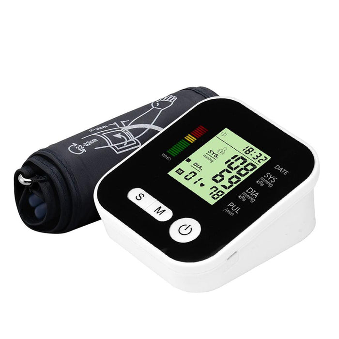 Crofta Wrist Blood Pressure Monitor Electronic Sphygmomanometer Digital Black