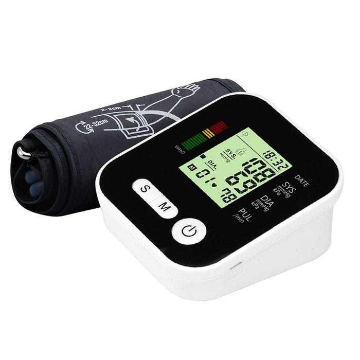 Crofta Wrist Blood Pressure Monitor Electronic Sphygmomanometer Digital Black