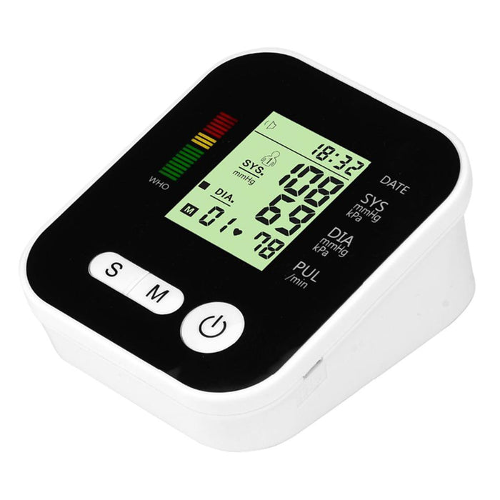 Crofta Wrist Blood Pressure Monitor Electronic Sphygmomanometer Digital Black