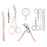 Crofta 10pcs/set Eyebrow Tools Tweezers Scissors Razor Eyelash Curler Set Kit