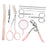 Crofta 10pcs/set Eyebrow Tools Tweezers Scissors Razor Eyelash Curler Set Kit