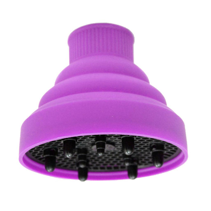 Crofta 1pc Blower Hairdressing Salon Curly Hair Dryer Folding Diffuser Cover Purple