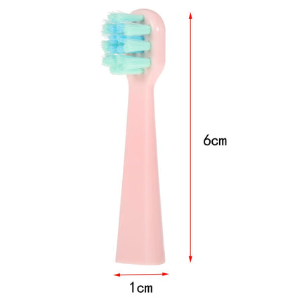 Crofta 2 Pieces Kids Sonic Whitening Electric Toothbrush 2 Heads Soft Bristles Pink