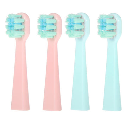 Crofta 2 Pieces Kids Sonic Whitening Electric Toothbrush 2 Heads Soft Bristles Pink