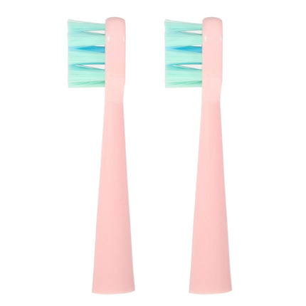 Crofta 2 Pieces Kids Sonic Whitening Electric Toothbrush 2 Heads Soft Bristles Pink