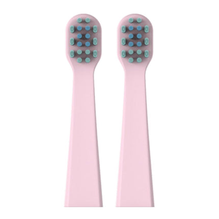 Crofta 2 Pieces Kids Sonic Whitening Electric Toothbrush 2 Heads Soft Bristles Pink