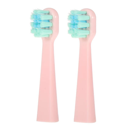 Crofta 2 Pieces Kids Sonic Whitening Electric Toothbrush 2 Heads Soft Bristles Pink