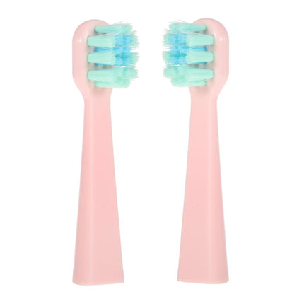 Crofta 2 Pieces Kids Sonic Whitening Electric Toothbrush 2 Heads Soft Bristles Pink