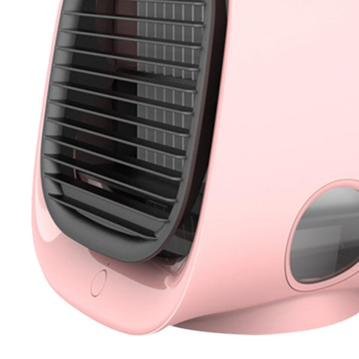 Crofta Portable Air Cooler Fan Desktop Cooling Air Conditioner Humidifier  Pink