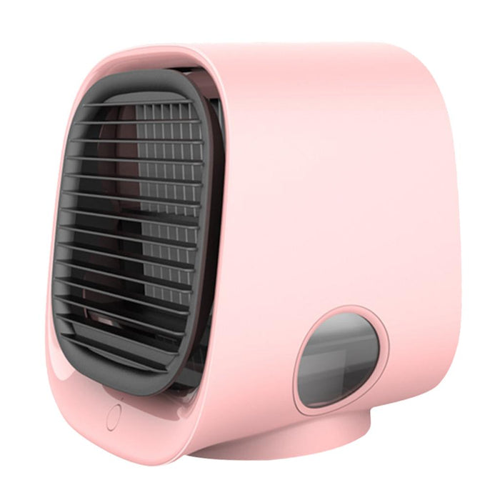 Crofta Portable Air Cooler Fan Desktop Cooling Air Conditioner Humidifier  Pink