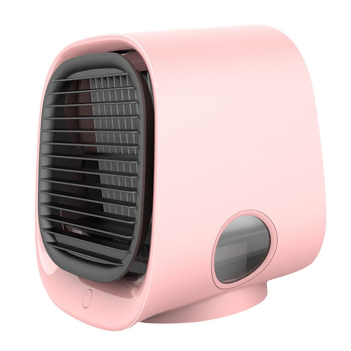 Crofta Portable Air Cooler Fan Desktop Cooling Air Conditioner Humidifier  Pink