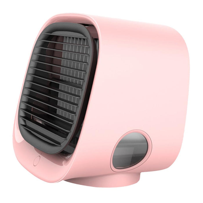 Crofta Portable Air Cooler Fan Desktop Cooling Air Conditioner Humidifier  Pink