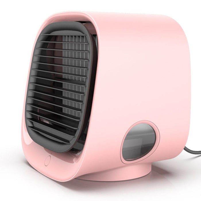 Crofta Portable Air Cooler Fan Desktop Cooling Air Conditioner Humidifier  Pink