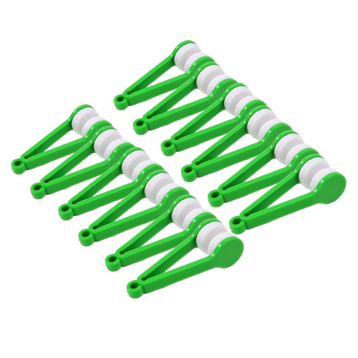 Crofta 12Pcs Eyeglass Microfiber Spectacles Cleaner Soft Brush Cleaning Tool Green