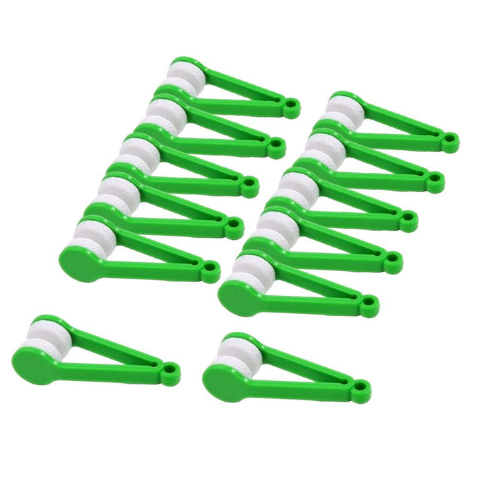 Crofta 12Pcs Eyeglass Microfiber Spectacles Cleaner Soft Brush Cleaning Tool Green