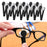 Crofta 12Pcs Eyeglass Microfiber Spectacles Cleaner Soft Brush Cleaning Tool Black