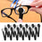 Crofta 12Pcs Eyeglass Microfiber Spectacles Cleaner Soft Brush Cleaning Tool Black