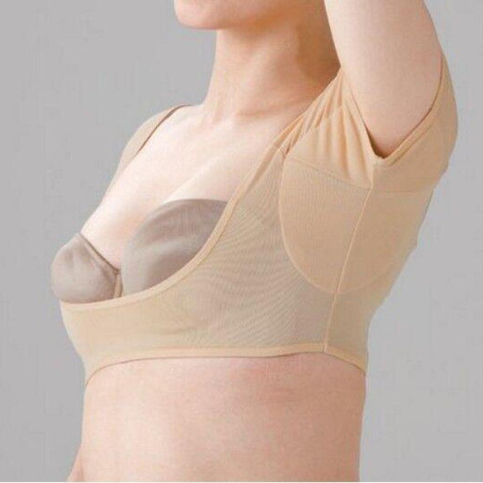 Crofta Women Underarm Armpit Vest Top Sweat Pad Sweat Absorbing Shirt M Normal Skin