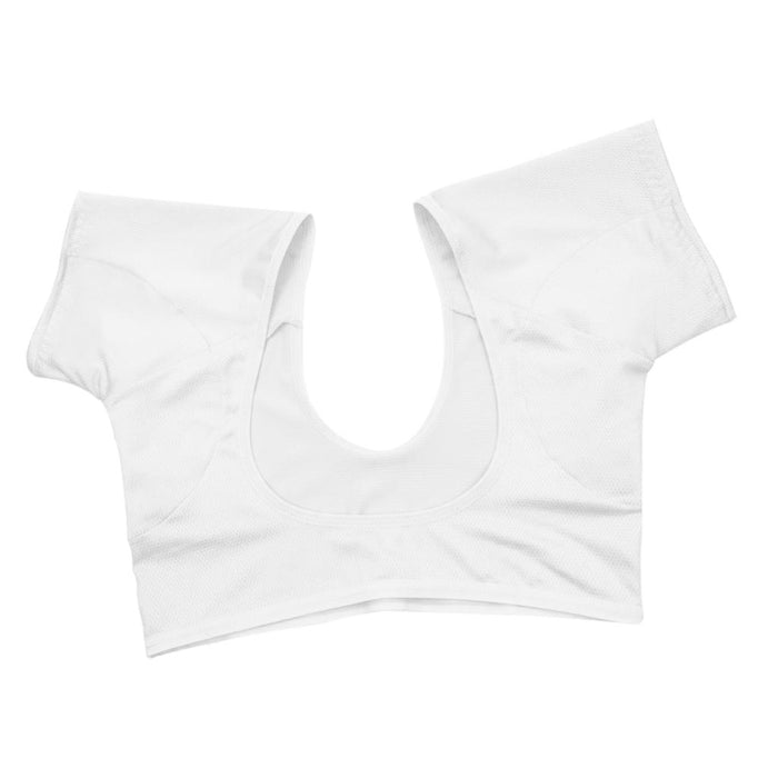 Crofta Women Underarm Armpit Vest Top Sweat Pad Sweat Absorbing Shirt M White