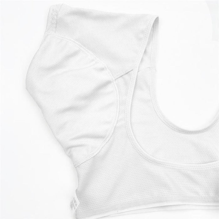 Crofta Women Underarm Armpit Vest Top Sweat Pad Sweat Absorbing Shirt M White