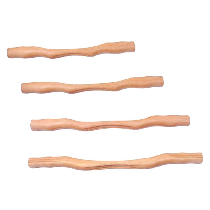 Crofta Wooden Gua Sha Scraping Massage Tools for Back Shoulder Neck Waist Leg 4 Pcs