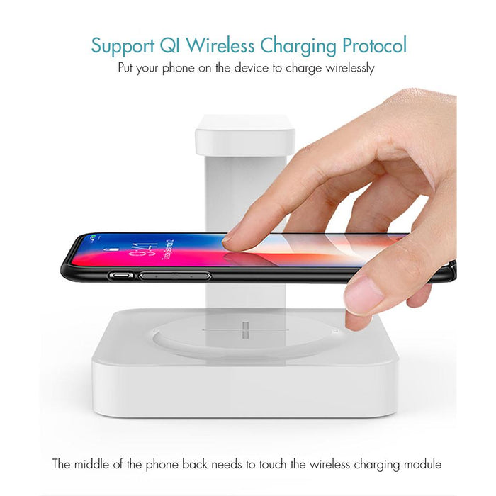 Crofta 2 In 1 QI Wireless Fast Charger 10W Mobile Phone Sterilization UV Germicidal